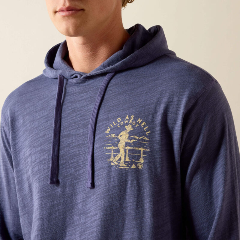 Ariat Men's Lightweight Retro Hoodie - NightShadow-2