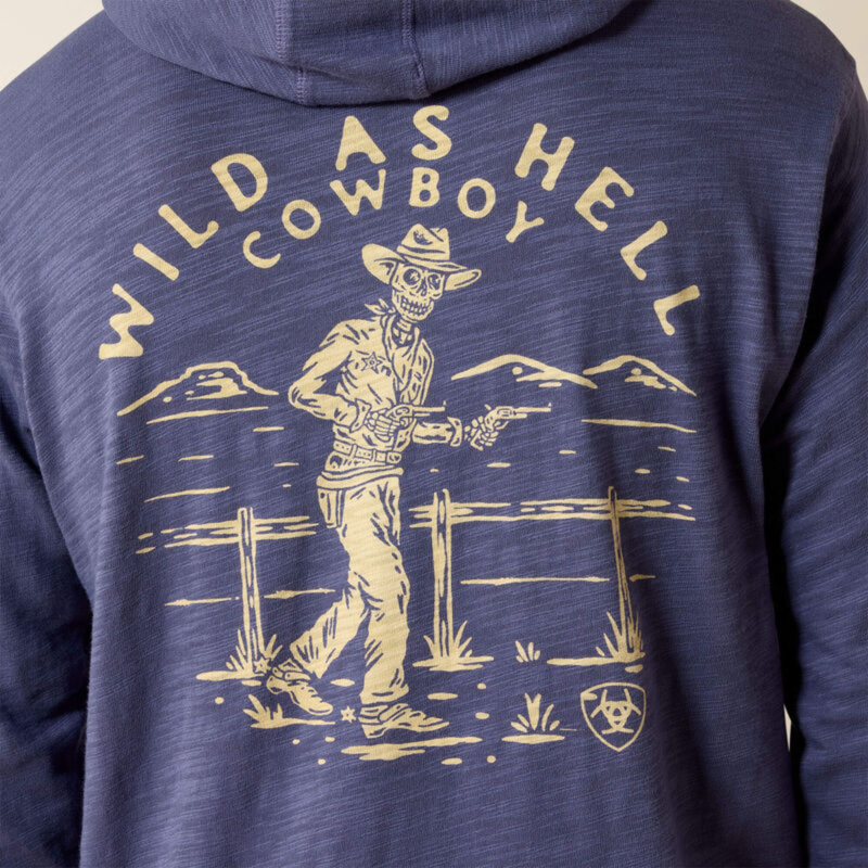 Ariat Men's Lightweight Retro Hoodie - NightShadow-3