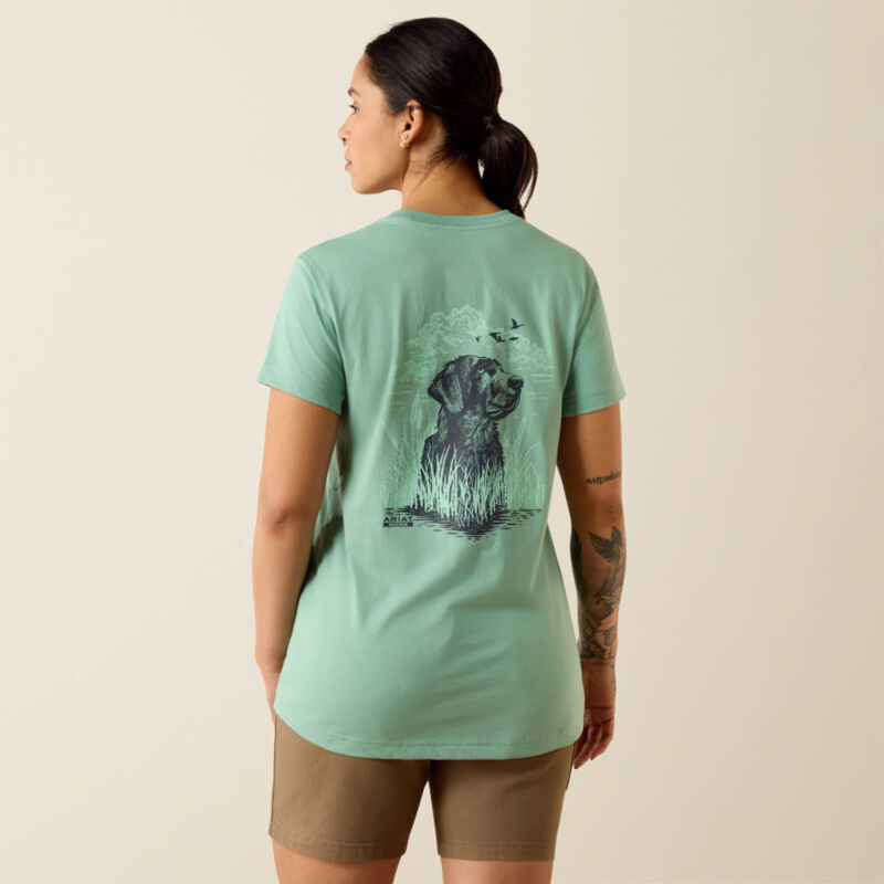 Ariat Women's Rebar Workman Field Dog Classic Fit T-Shirt - Malachite Green-1