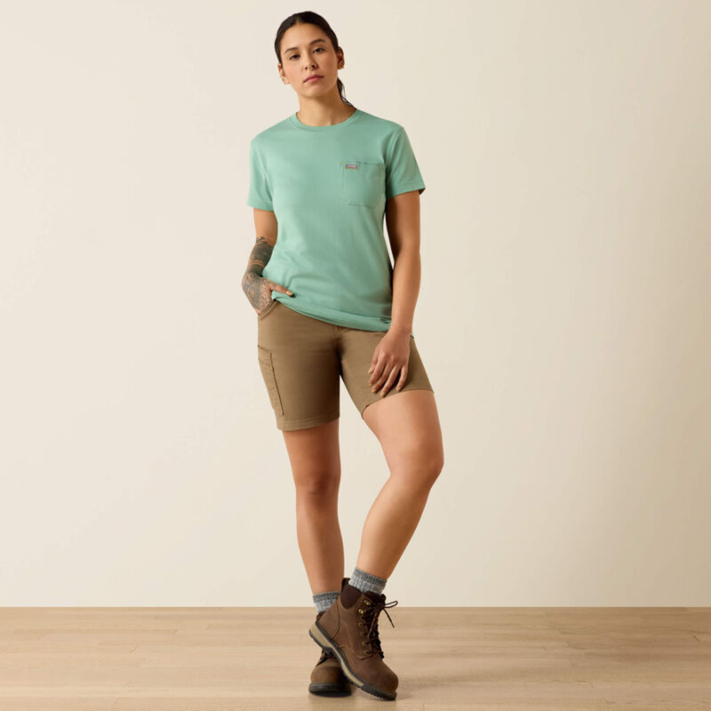 Ariat Women's Rebar Workman Field Dog Classic Fit T-Shirt - Malachite Green-3