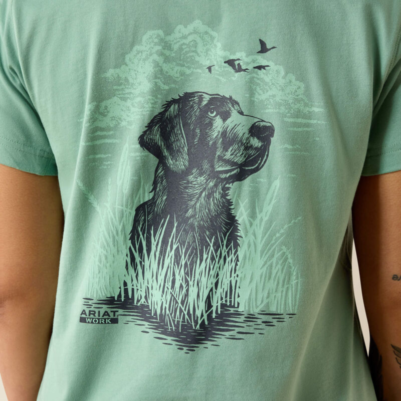Ariat Women's Rebar Workman Field Dog Classic Fit T-Shirt - Malachite Green-2