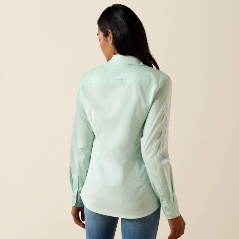 Ariat Women's Team Kirby Shirt - Dusty Aqua-1