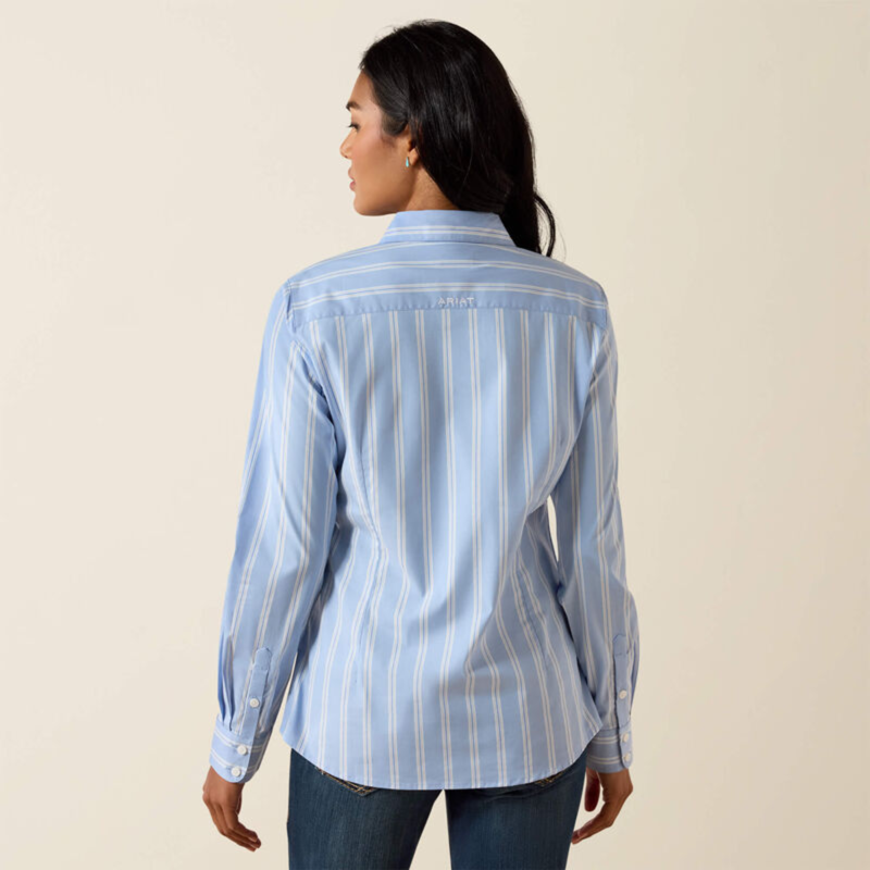 Ariat Women's Team Kirby Shirt - Ashleigh Blue Stripe-1