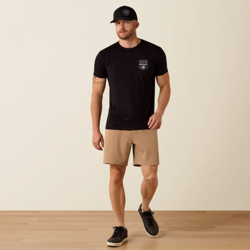 Ariat Men's Stripe Patriotic Badge T-Shirt - Black-4