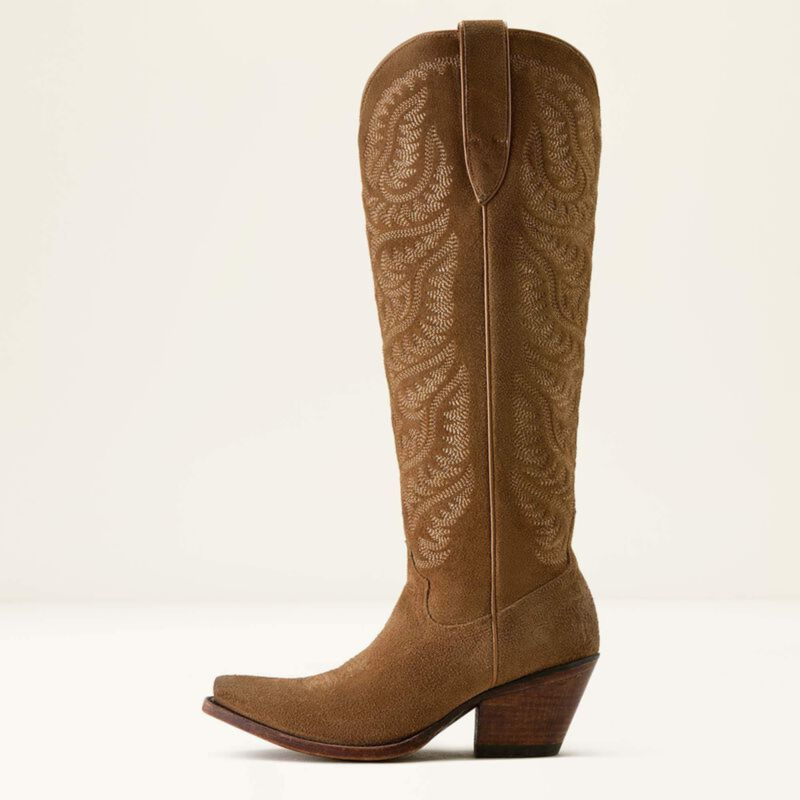 Ariat Women's Laramie X Toe Western Boot - Distressed Dijon Suede-1