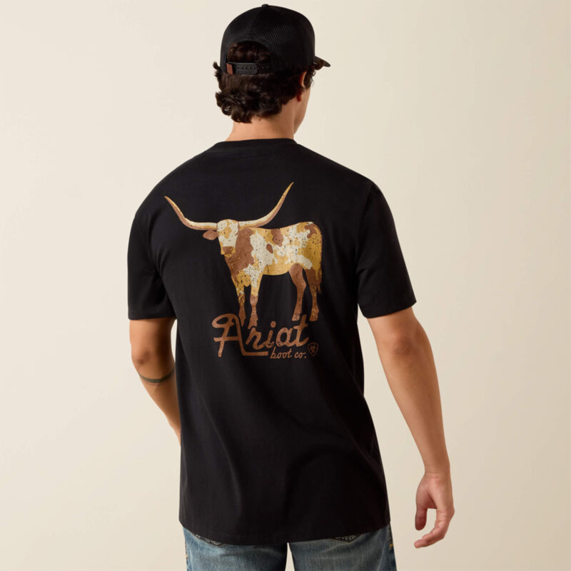 Ariat Men's Cowmooflage Classic Fit T-Shirt - Black-1