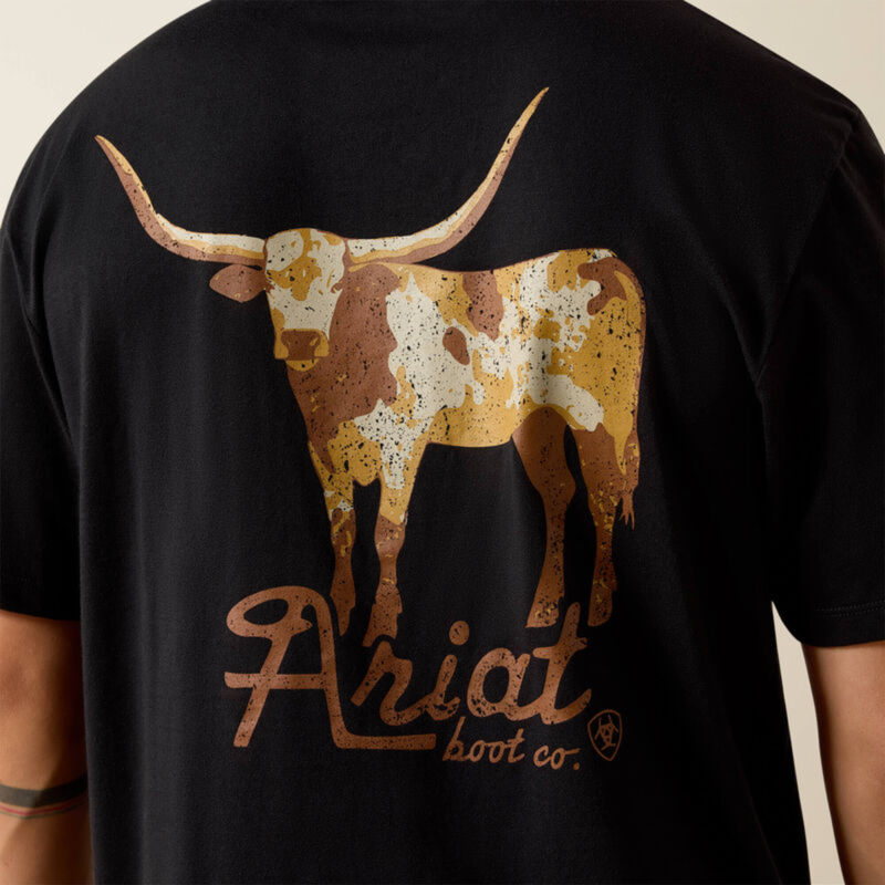Ariat Men's Cowmooflage Classic Fit T-Shirt - Black-3