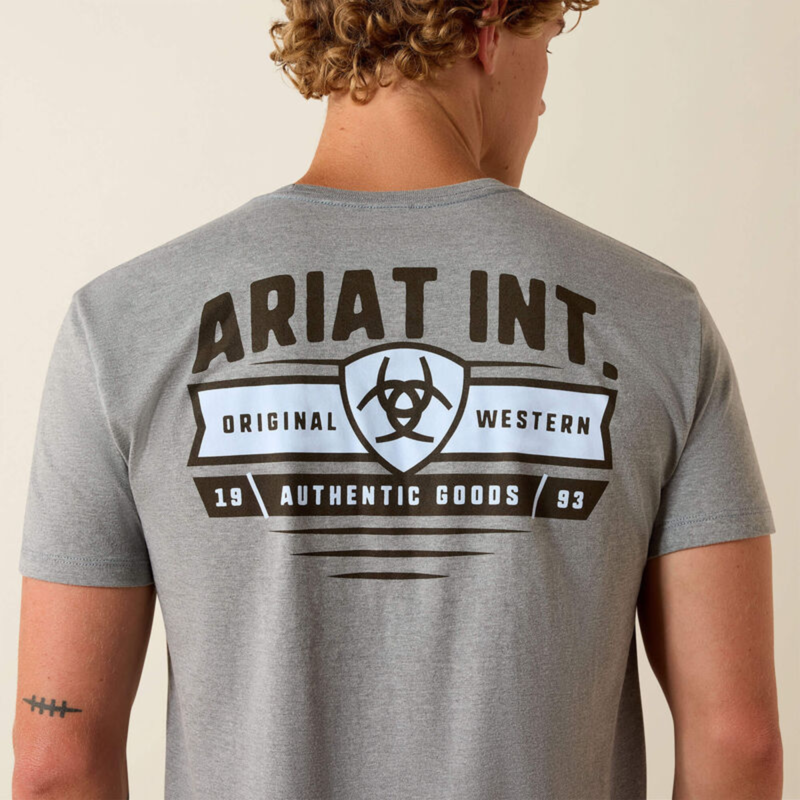 Ariat Men's Banner T-Shirt - Ice Berg-3