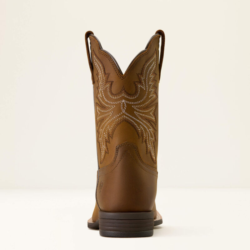 Ariat Youth Westwood Wide Square Toe Western Boot - Distressed Brown-2