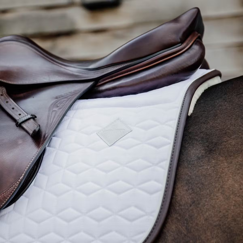 Kentucky Skin Friendly Jumping Saddlepad - White-2