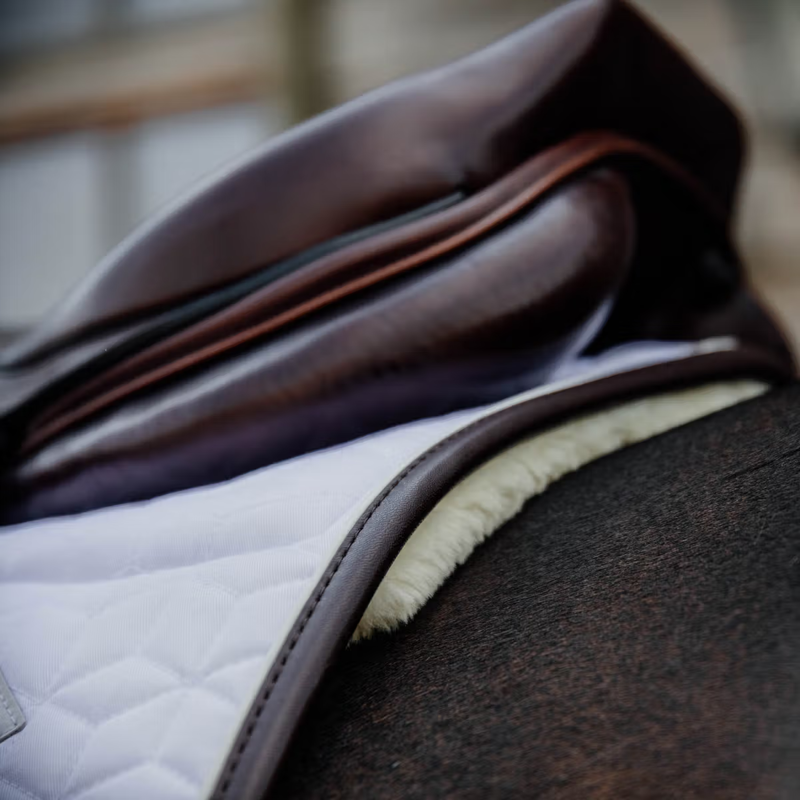 Kentucky Skin Friendly Jumping Saddlepad - White-3