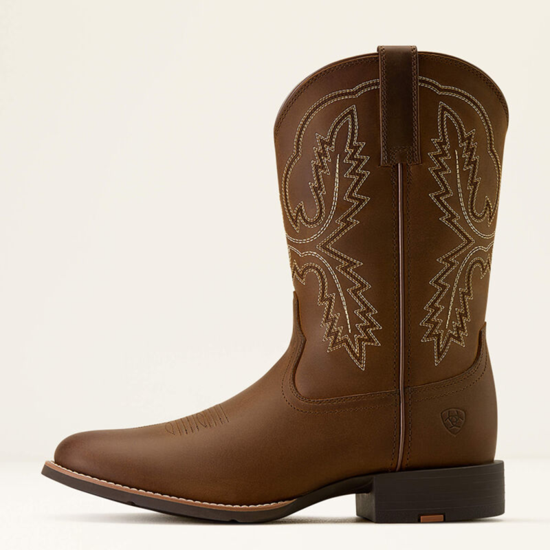 Ariat Men's Sport Stratten W Toe Cowboy Boot - Distressed Brown-1