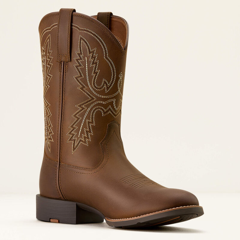 Ariat Men's Sport Stratten W Toe Cowboy Boot - Distressed Brown-3