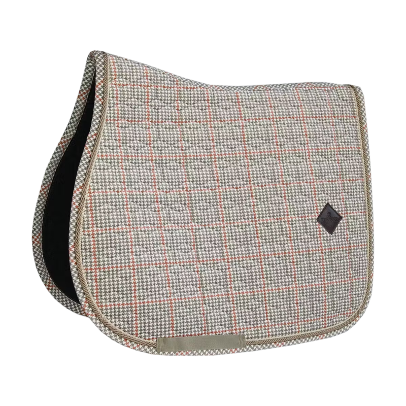 Kentucky Pied De Poule Jumping Saddlepad - Beige-3