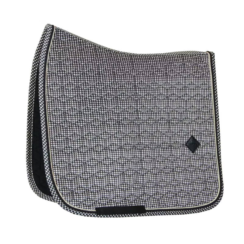 Kentucky Pied De Poule Dressage Saddlepad - Black