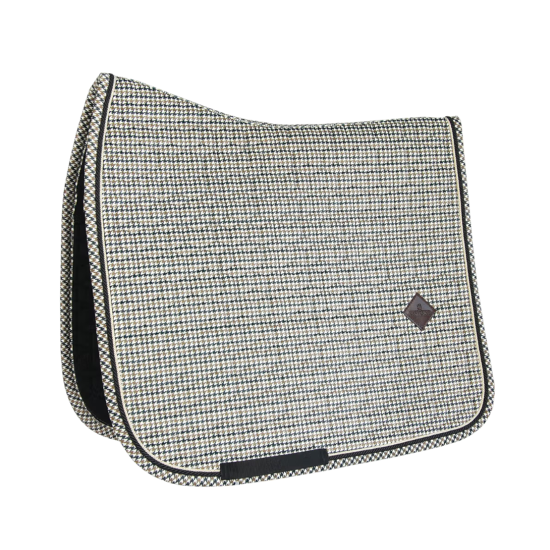 Kentucky Pied De Poule Dressage Saddlepad - Brown