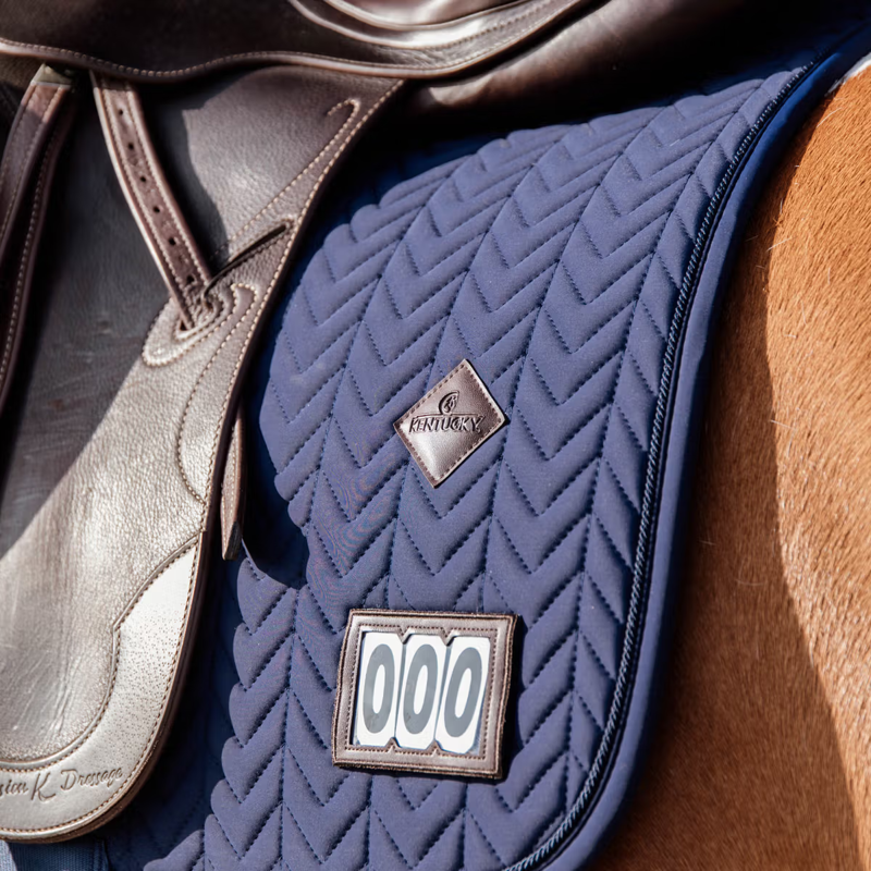 Kentucky Fishbone Competition Dressage Saddlepad - Navy-1