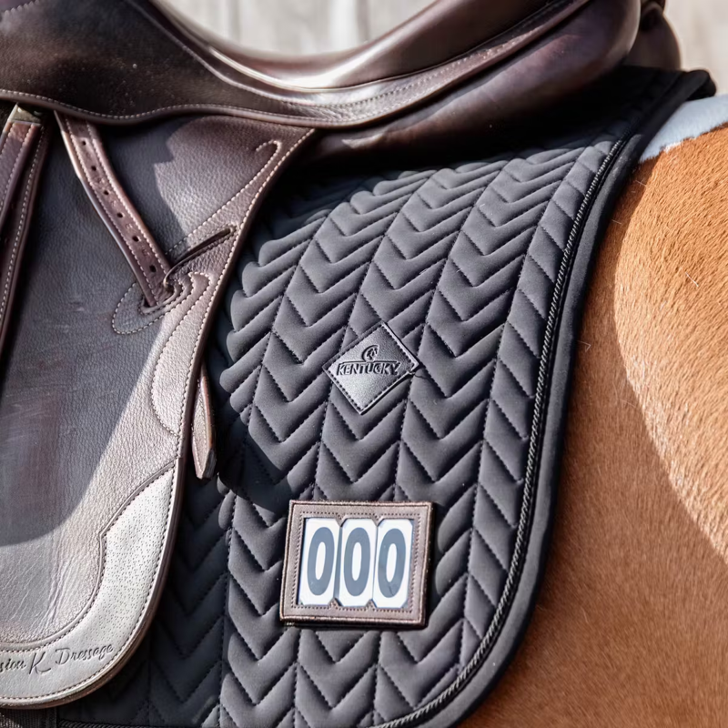 Kentucky Fishbone Competition Dressage Saddlepad - Black-1