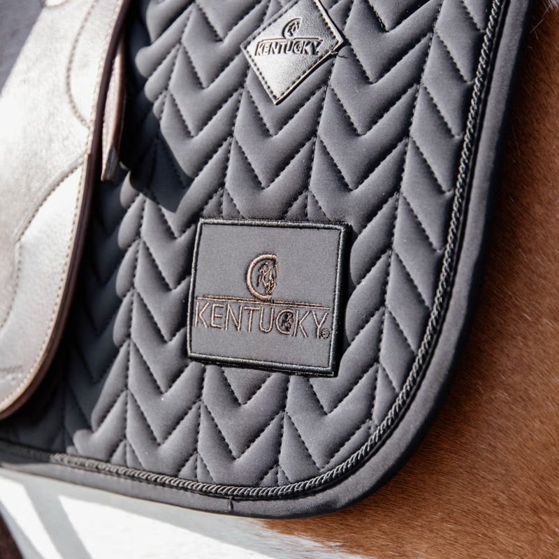Kentucky Fishbone Competition Dressage Saddlepad - Black-2