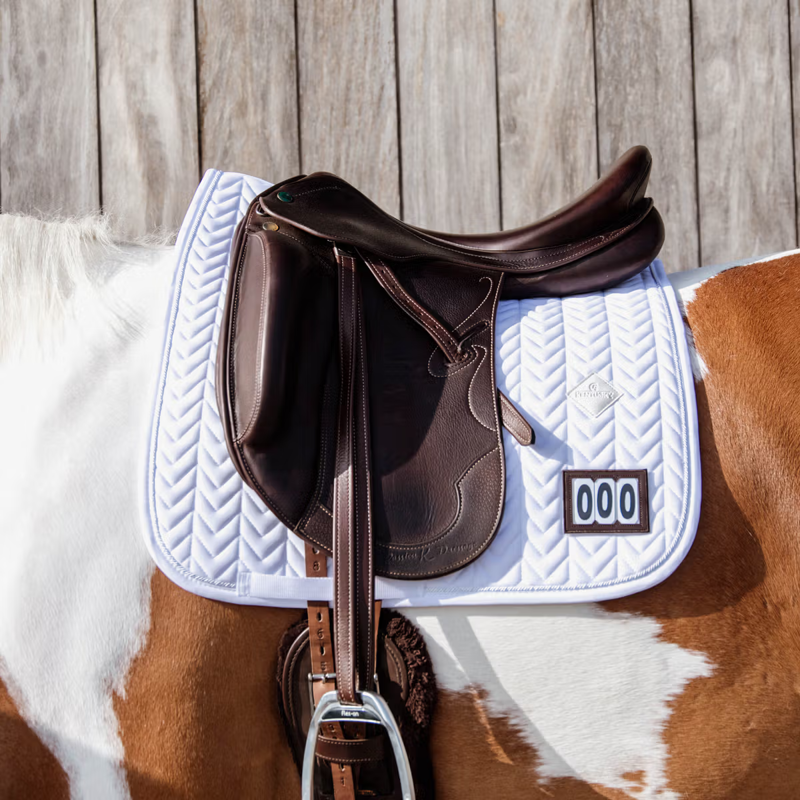 Kentucky Fishbone Competition Dressage Saddlepad - White