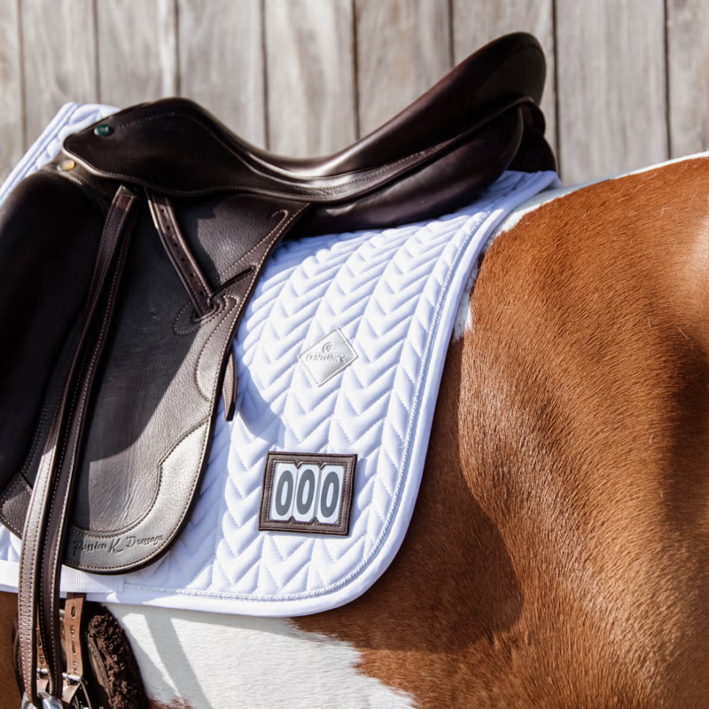 Kentucky Fishbone Competition Dressage Saddlepad - White-1