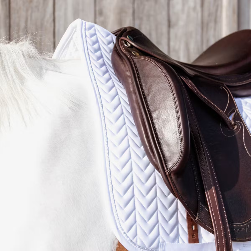 Kentucky Fishbone Competition Dressage Saddlepad - White-3