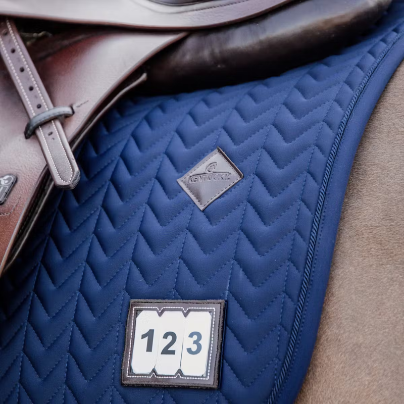 Kentucky Fishbone Competition Jumping Saddlepad - Navy-1