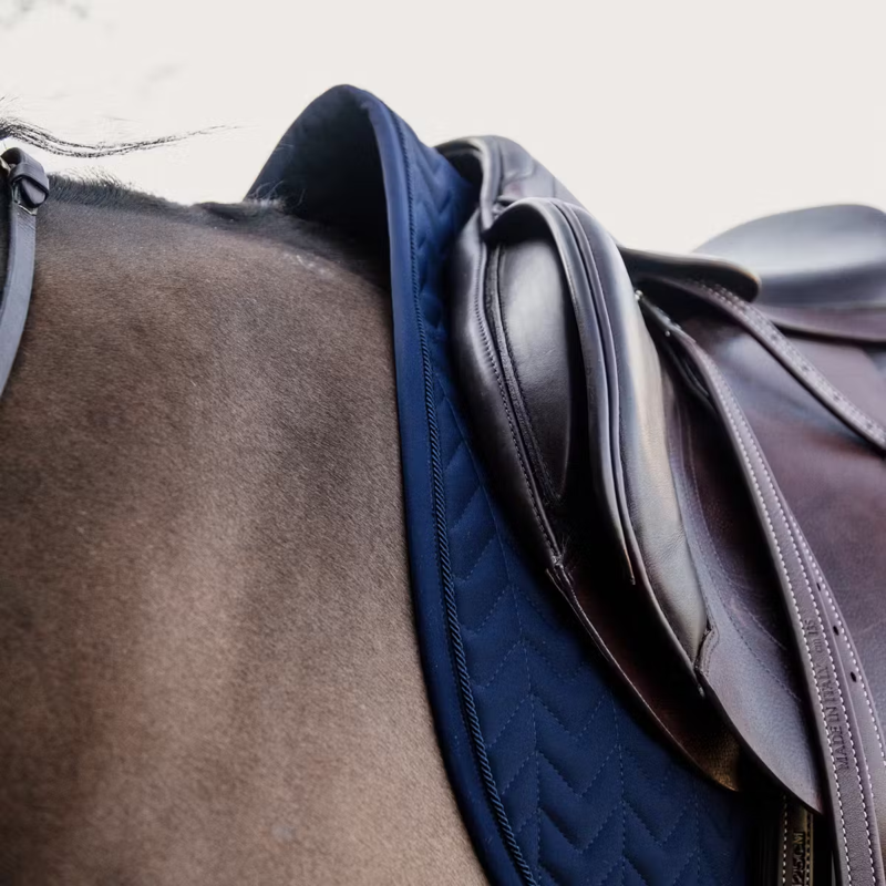 Kentucky Fishbone Competition Jumping Saddlepad - Navy-3