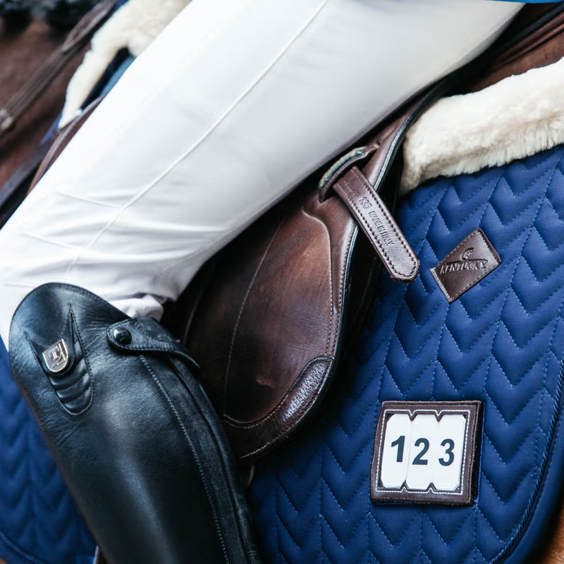 Kentucky Fishbone Competition Jumping Saddlepad - Navy-4