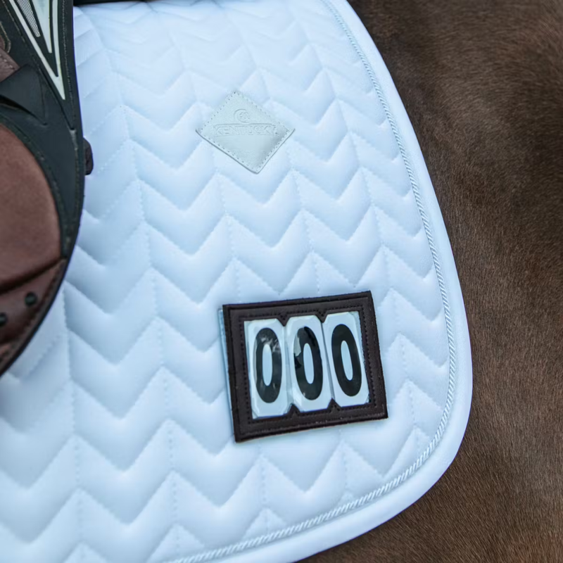 Kentucky Fishbone Competition Jumping Saddlepad - White-2