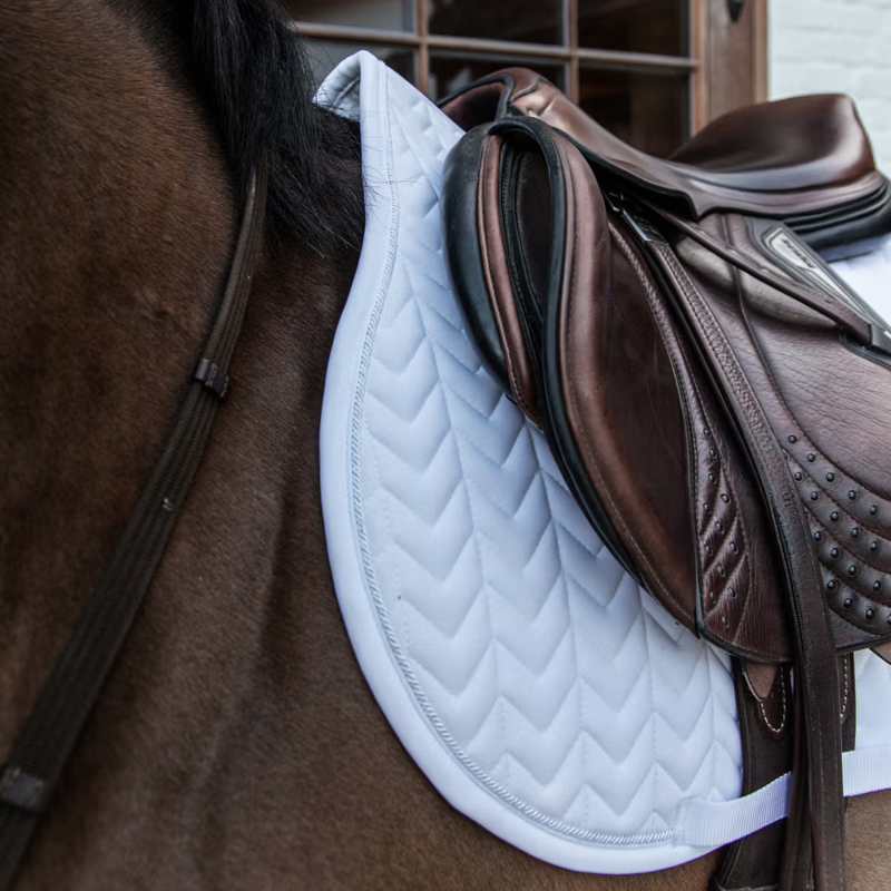 Kentucky Fishbone Competition Jumping Saddlepad - White-3