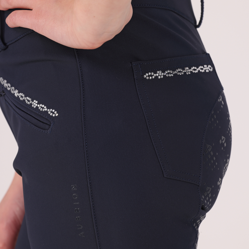 Aubrion Young Rider Optima LX Breeches - Navy-7