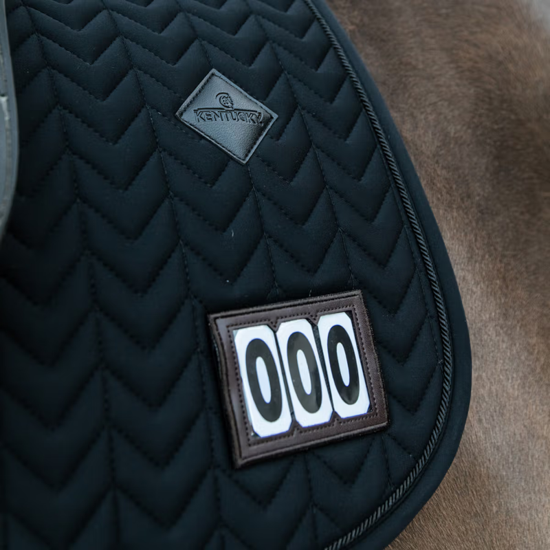 Kentucky Fishbone Competition Jumping Saddlepad - Black-1