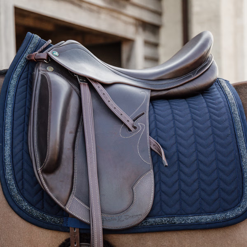 Kentucky Glitter Stone Dressage Saddlepad Full - Navy-1