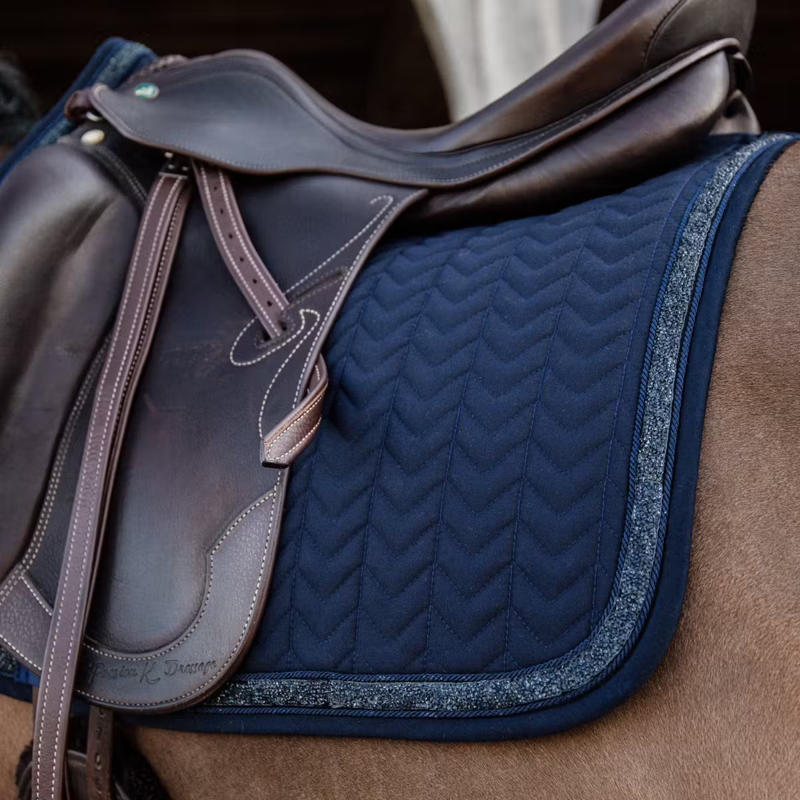 Kentucky Glitter Stone Dressage Saddlepad Full - Navy-2