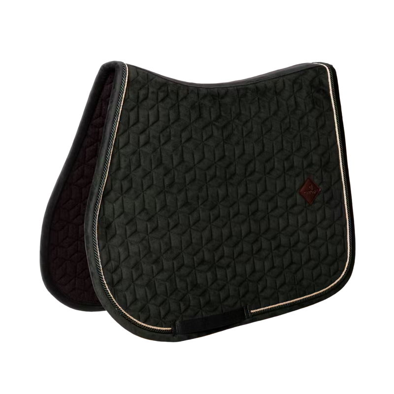Kentucky Velvet Jumping Saddlepad - Pine Green-2