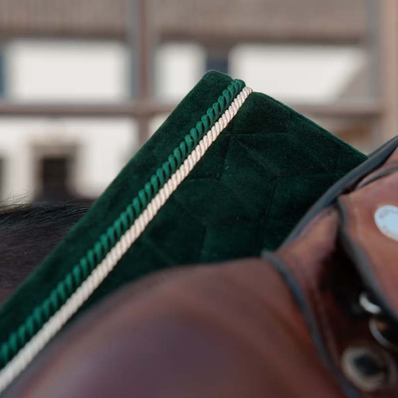 Kentucky Velvet Jumping Saddlepad - Pine Green-1
