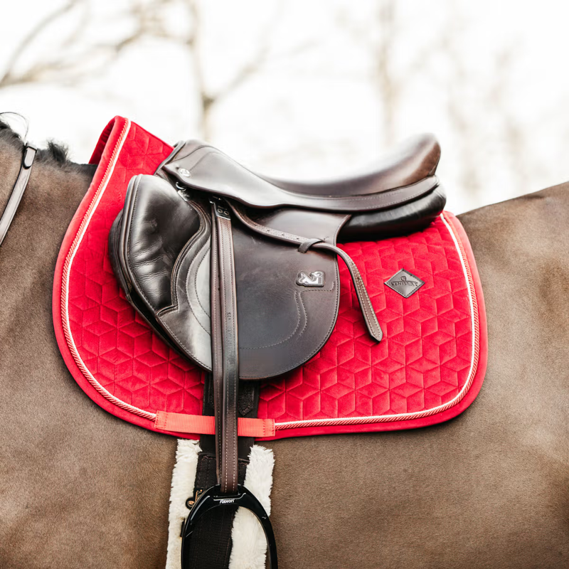 Kentucky Velvet Jumping Saddlepad - Red-1