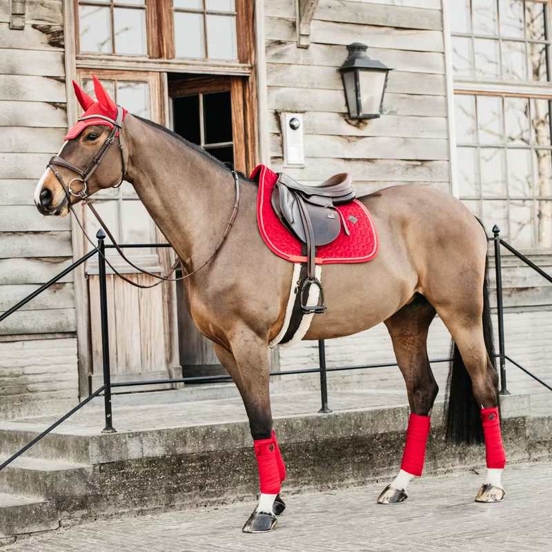 Kentucky Velvet Jumping Saddlepad - Red-4