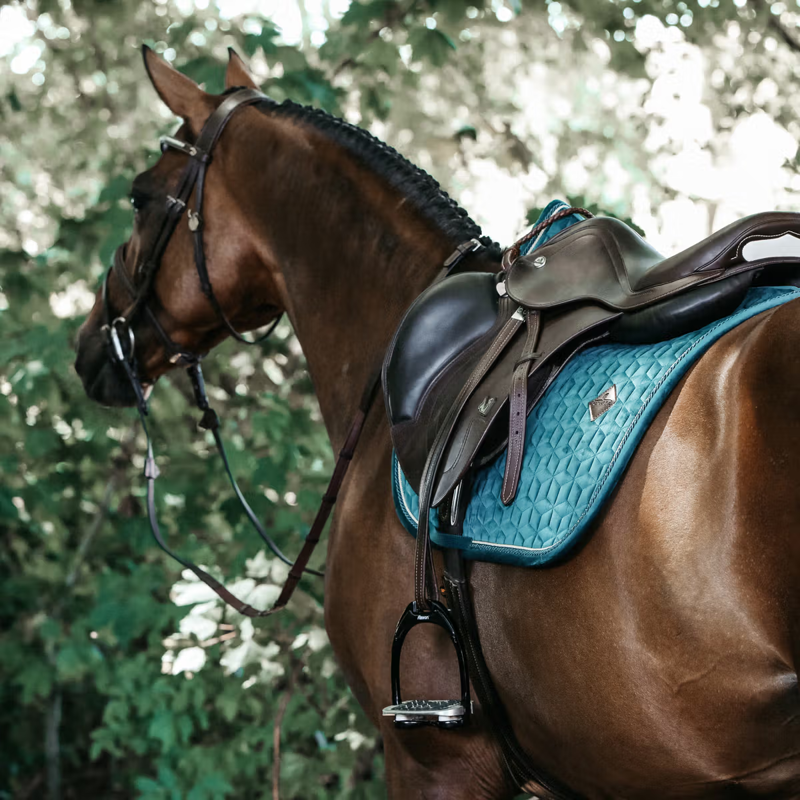 Kentucky Velvet Jumping Saddlepad - Emerald-1