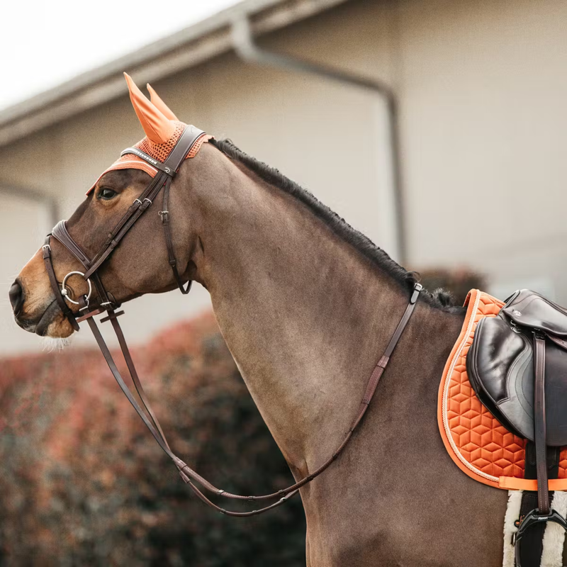 Kentucky Velvet Jumping Saddlepad - Orange-4