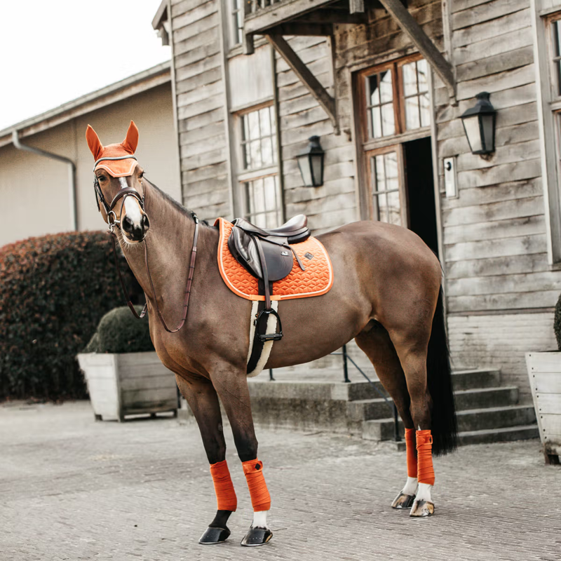 Kentucky Velvet Jumping Saddlepad - Orange-5