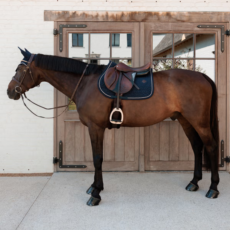 Kentucky Velvet Jumping Saddlepad - Dark Navy-1