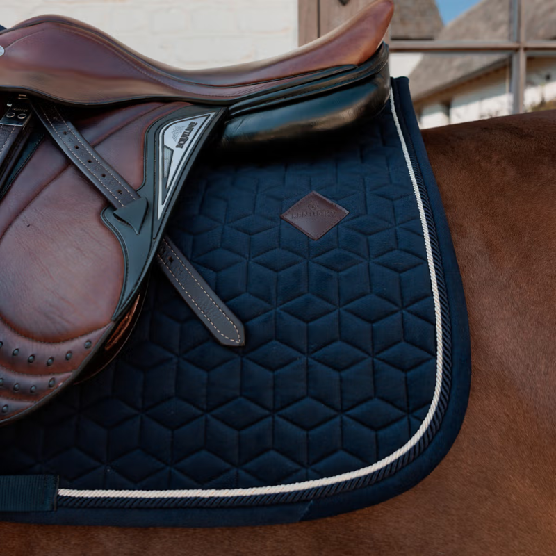Kentucky Velvet Jumping Saddlepad - Dark Navy-2