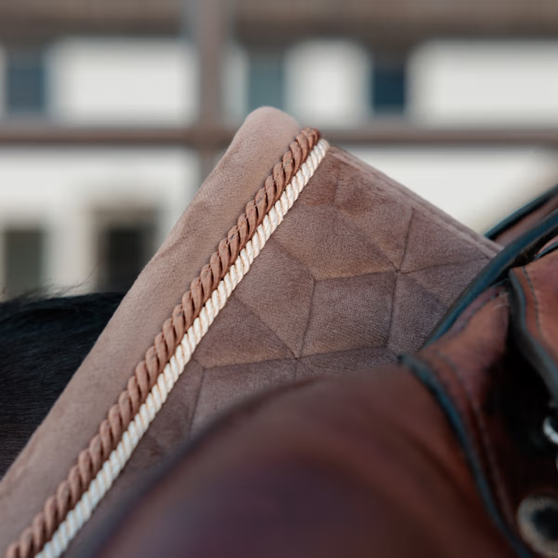 Kentucky Velvet Jumping Saddlepad - Beige-1