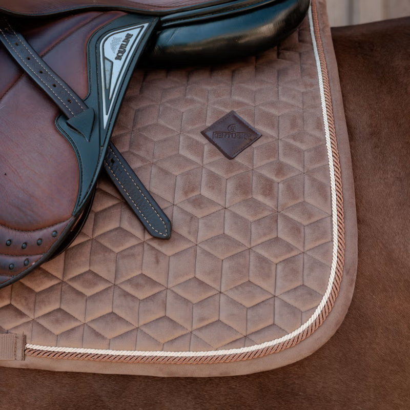 Kentucky Velvet Jumping Saddlepad - Beige-2