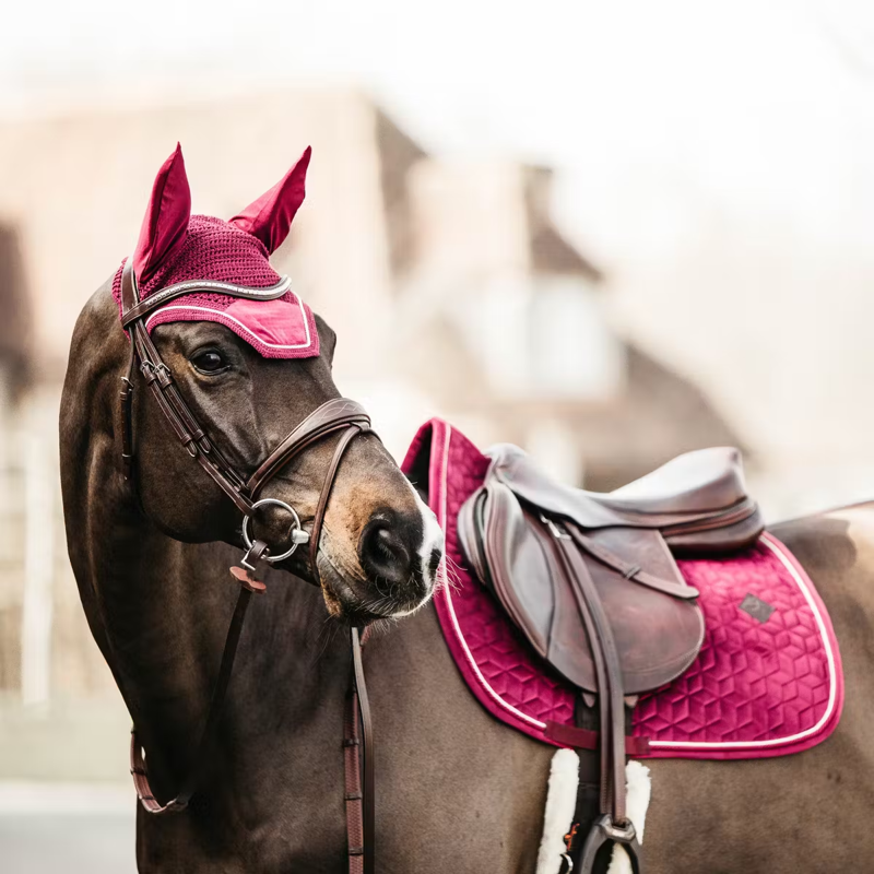 Kentucky Velvet Jumping Saddlepad Full - Fuchsia-3