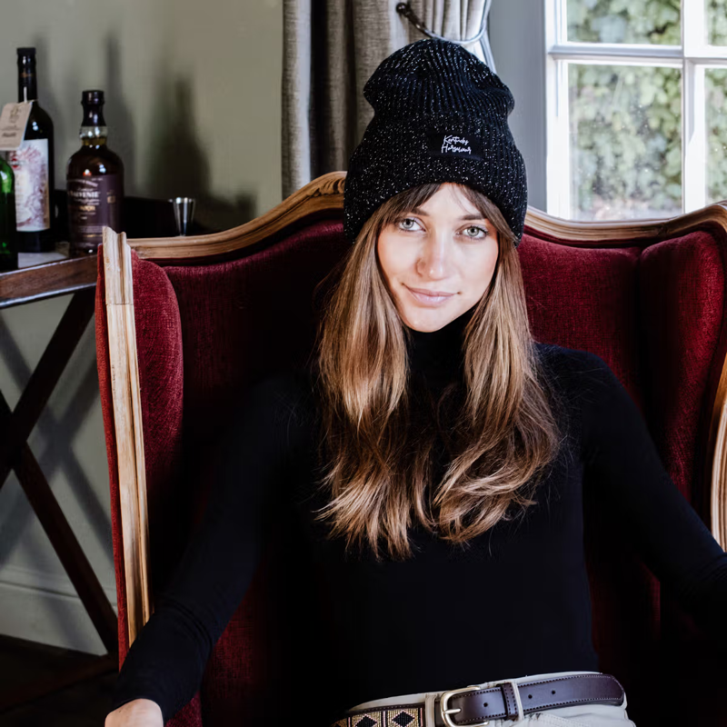 Kentucky Glitter Beanie - Black-1