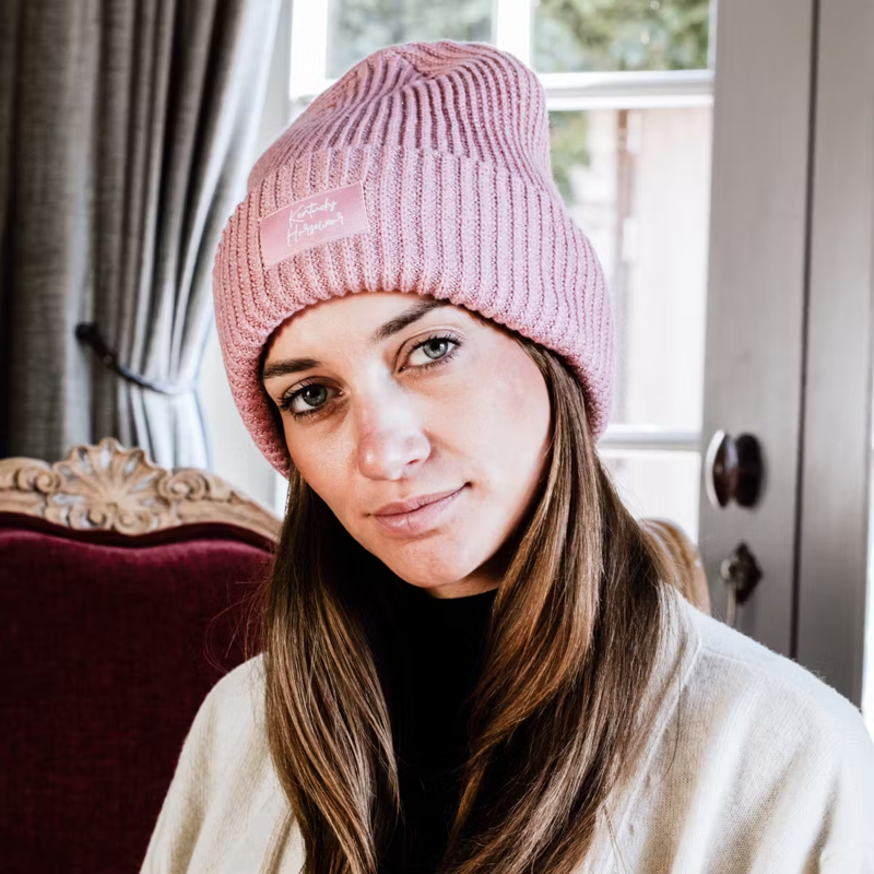 Kentucky Glitter Beanie - Old Rose-1