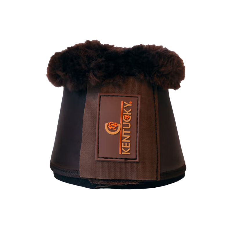 Kentucky Sheepskin Leather Overreach Boots - Brown/Brown-3